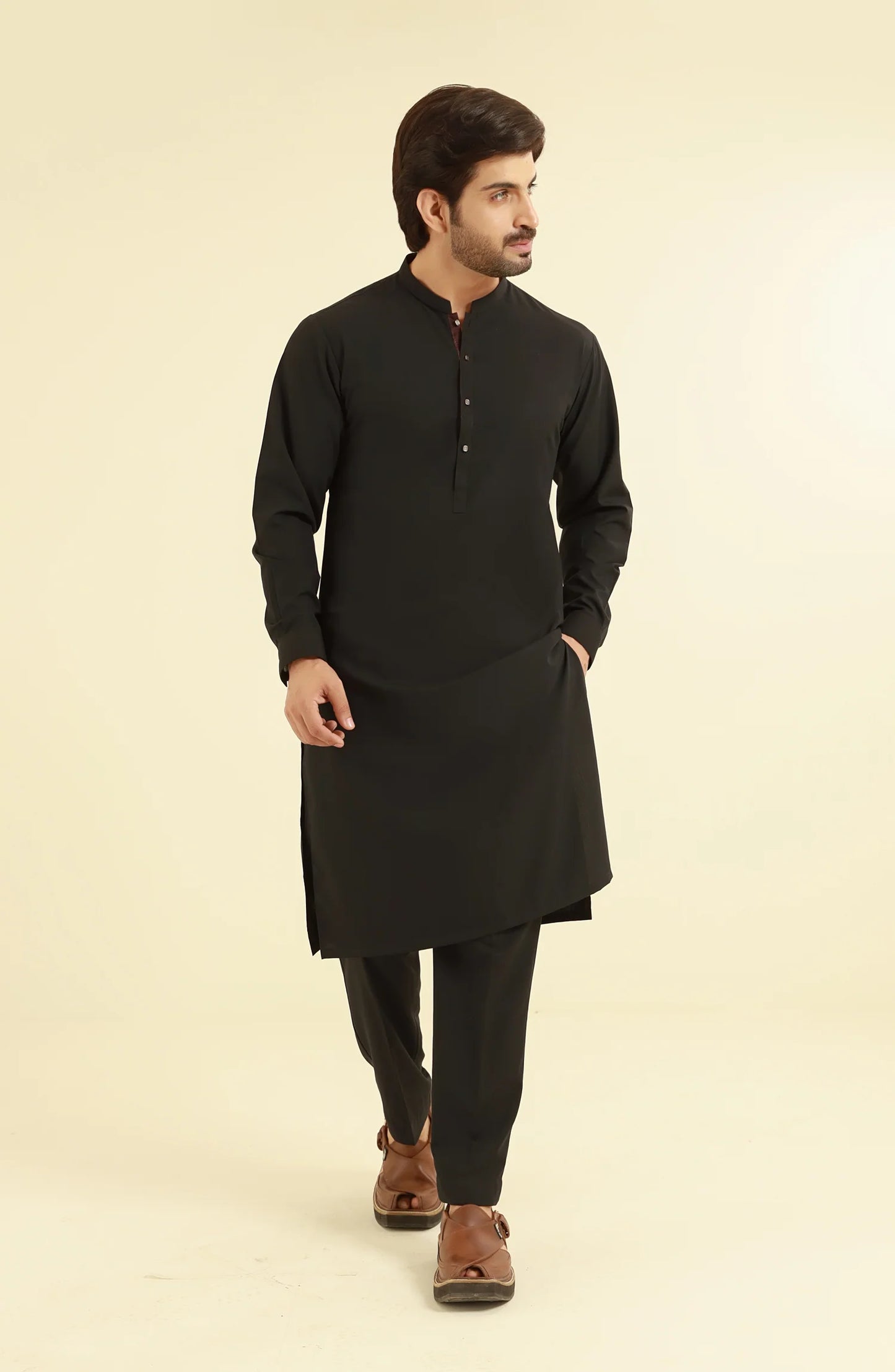 MEN KURTA PAJAMA BLACK